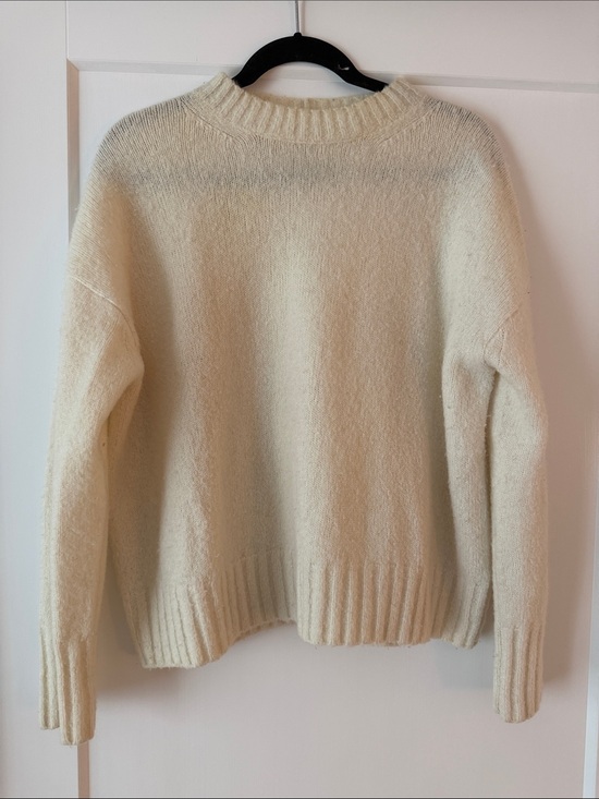 Helmut Lang Sweaters - Helmut Lang Cream Crewneck Sweater - Soft Knit